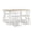 Brown + Antique White, variant on 5 Piece Dining Set for Small Kitchen, White and Wood Rectangular Table with 4 Windsor Chairs, MDF and Solid Wood, Brown and Antique White