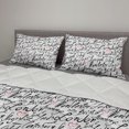 thumbnail image 2 of England Comforter & Sham Bedding Set, Famous Cities in Monochrome Hand Lettering Style Bristol London Oxford, 3 pcs Duvet Set Microfiber Filling Quilt, 5 Sizes, Black White Vermilion, by Ambesonne, 2 of 4