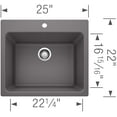 thumbnail image 3 of BLANCO LIVEN Laundry Sink - Cinder, 3 of 7