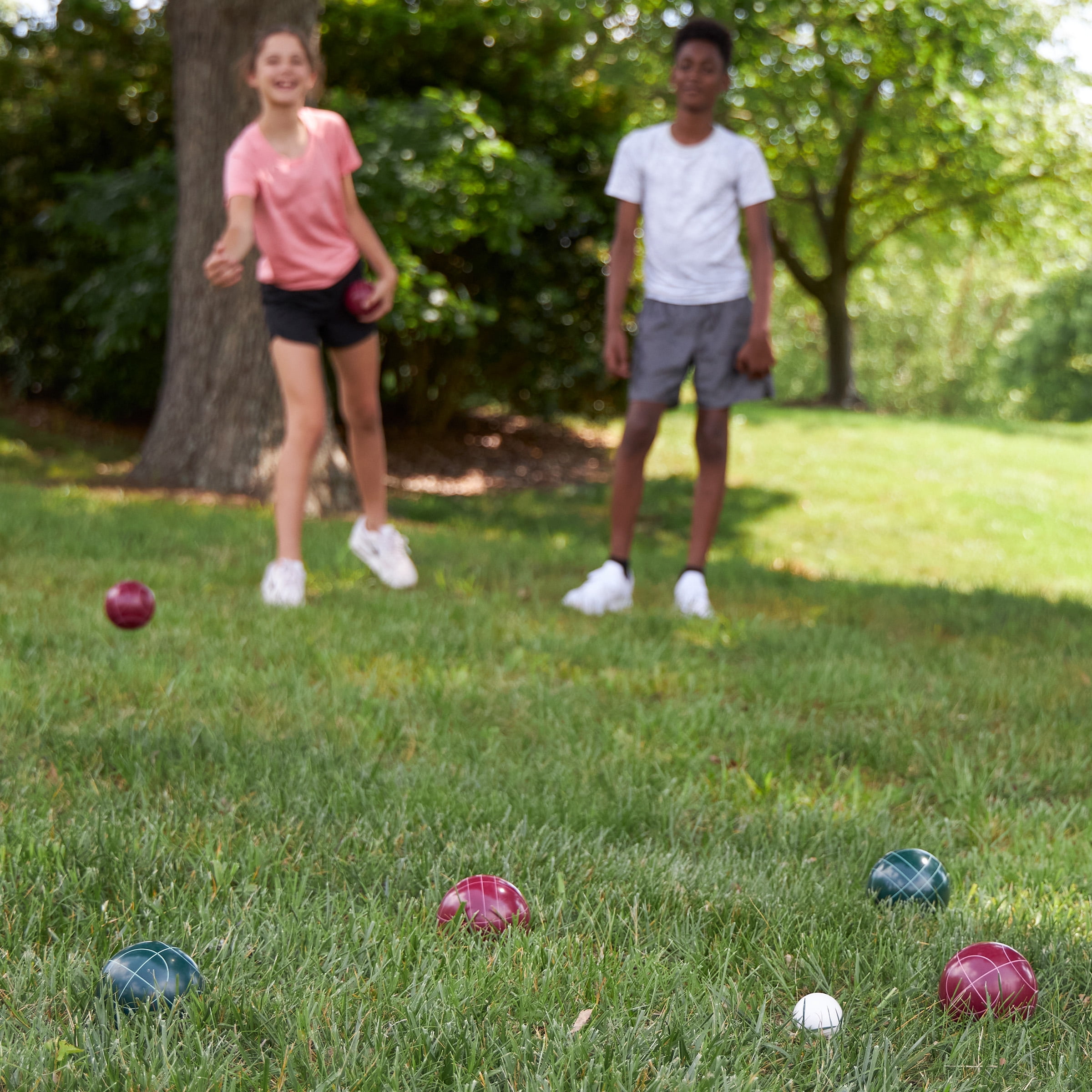 Trademark Games Regulation Bocce Ball Set with 8 Balls, Pallino, and Case