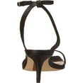 thumbnail image 3 of Sam Edelman Rayelle Black Leather Ankle Strap Open Toe Kitten Heel Dress Sandals (BLACK, 9), 3 of 5