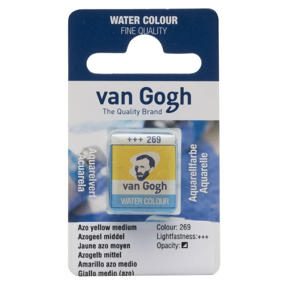 Van Gogh Watercolor Half Pan Azo Yellow Med