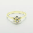 thumbnail image 5 of LBG British Made 10k Yellow Gold Cubic Zirconia Womens Cluster Ring - 33 size options - Size 11.25, 5 of 7