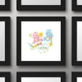 thumbnail image 4 of Gallery Pops Care Bears - Heritage Baby Hugs and Baby Tugs Bear Cloud Wall Art, Black Framed Version, 12" x 12", 4 of 4