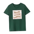 thumbnail image 4 of Camiseta para mujer de verano Tops de moda de ajuste regular clásico cuello redondo para viajes L, 4 of 7