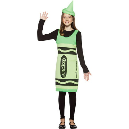 Crayola Screaming Green Tank Dress Tween Halloween