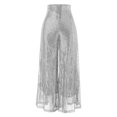 thumbnail image 3 of SNKSDGM Women's Plus Womens Dress Pants Petite Length Summer Beach Pants for Women Women Solid Casual Sequin Pocket Wide Leg Pants Zipper Loose Pants, 3 of 5