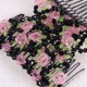 thumbnail image 4 of Peineta de doble hilera con forma de rosa, accesorio para el cabello para mujeres y niñas (rosa), 4 of 5