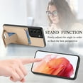 thumbnail image 4 of Allytech Card Holder Back Cover Case for Samsung Galaxy S20 FE 5G/ S20 Lite, PU Leather TPU Hybrid Kickstand Anti-Scratch Shockproof Slim Vintage Phone Case for Galaxy S20 FE/S20 Lite, Khaki, 4 of 8