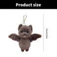 thumbnail image 3 of Multifunctional Bat Shape Plush Charm for Keys and Bags Stuffed Animal Pendant Keychain Creative Halloween Accessory, 3 of 4
