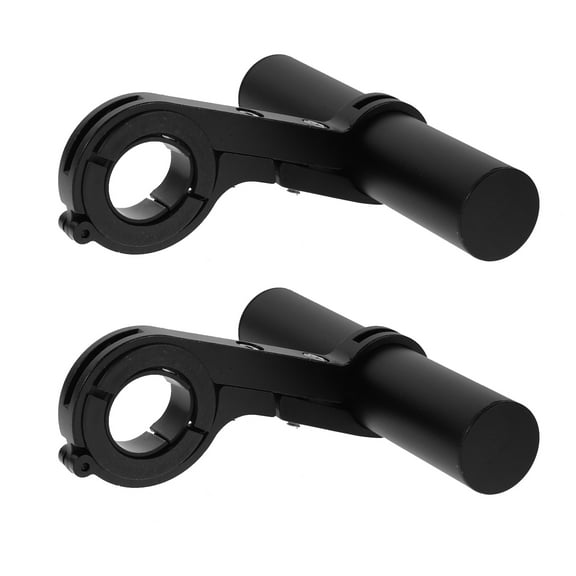 LEORX 2Pcs Bicycle Handlebar Extension Black Alloy For Cyclists And Daily Use