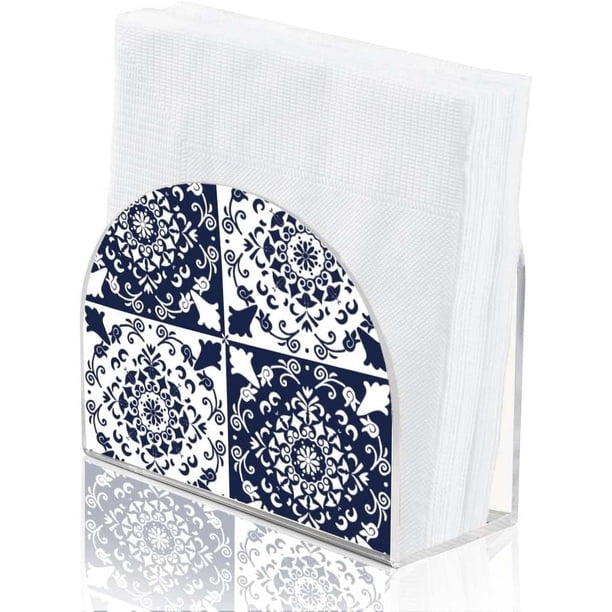 Servilletero con diseño retro para mesas, porta pañuelos acrílicos, dispensador de pañuelos para cocina, porta servilletas acrílico, dispensador de servilletas