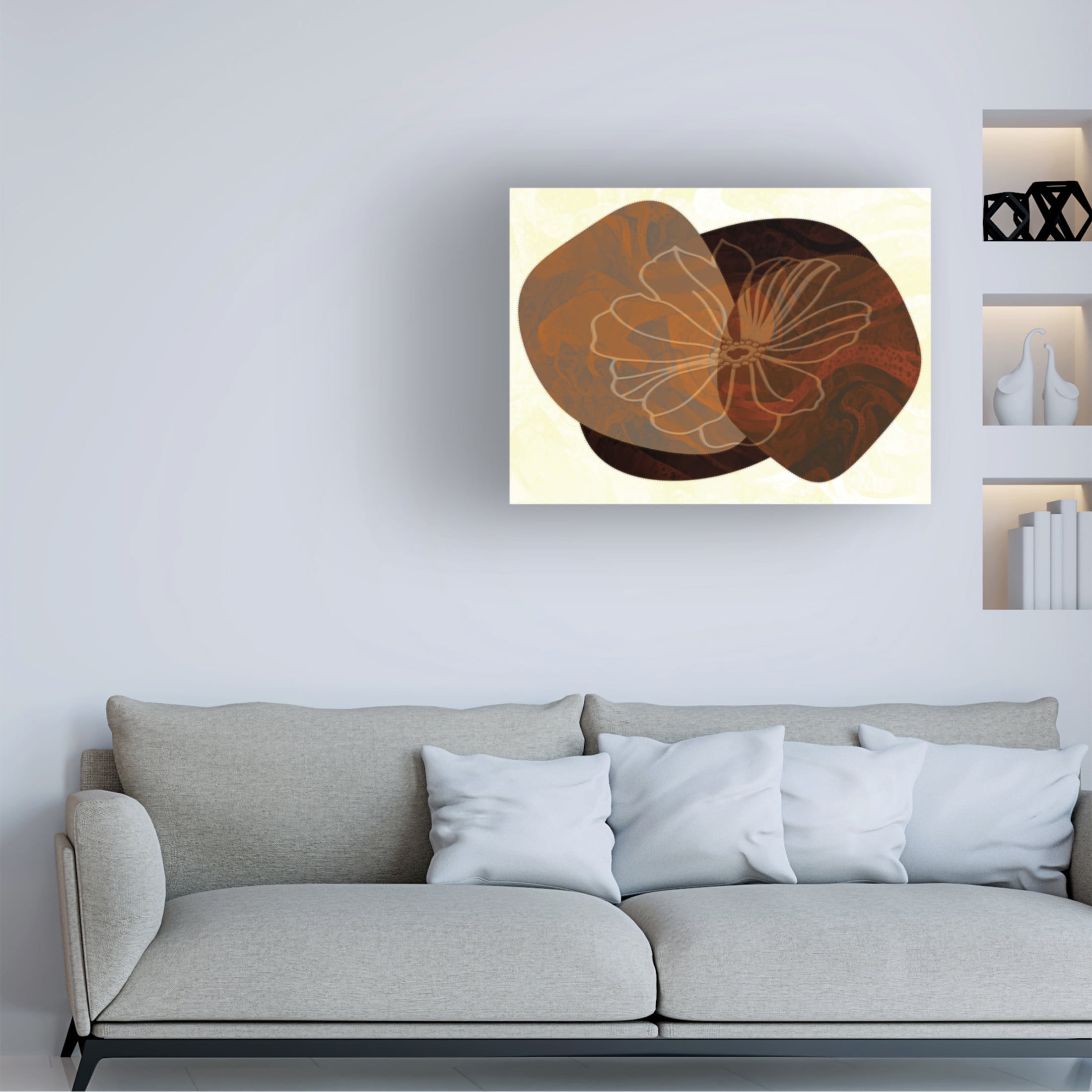Canvas Wall Art - FootePrint Art 'Sixties Sense' Wall Art for Living Room, Bedroom, or Office Décor by Trademark Fine Art - 32 x 24 Inches