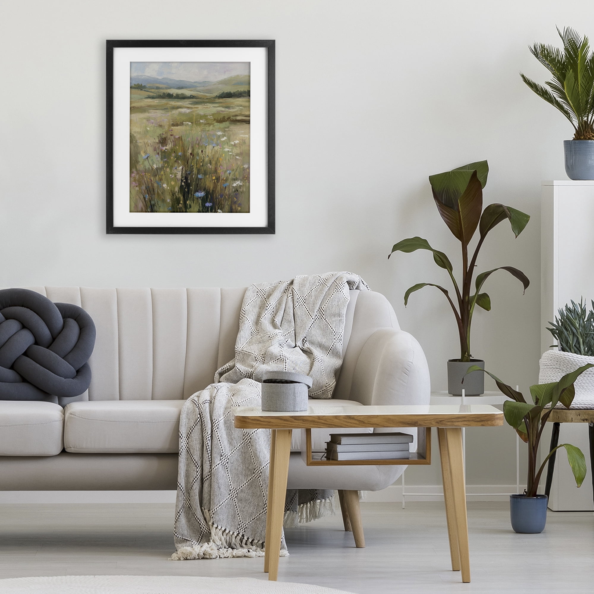 Stupell Industries Breezy Pastures Impression Black Framed Print Under Glass, design by Svetlana Aleynikova
