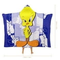 thumbnail image 2 of Looney Tunes Tweety Hooded Blanket Poncho Wearable Blanket Hoodie Cozy Soft Warm Flannel Fleece Throw Blanket for Women Men Boys Girls, 2 of 7