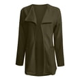 thumbnail image 4 of Womens Solid Color Casual Lightweight Long Sleeve Cardigan Soft Drape Open Front Fall Dusters with Pockets (S-3X), 4 of 5