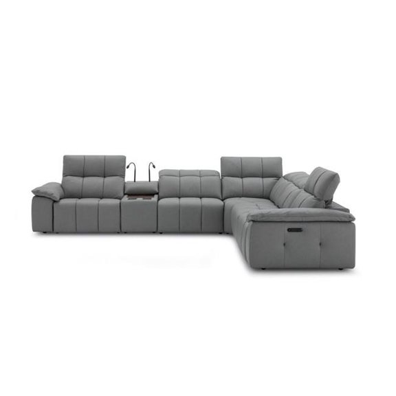 J&M Furniture 176652-DG Beaumont Sectional Sofa, Dark Gray