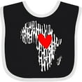 thumbnail image 3 of Inktastic Black History Month Ink Print African Heart Boys or Girls Baby Bib, 3 of 4