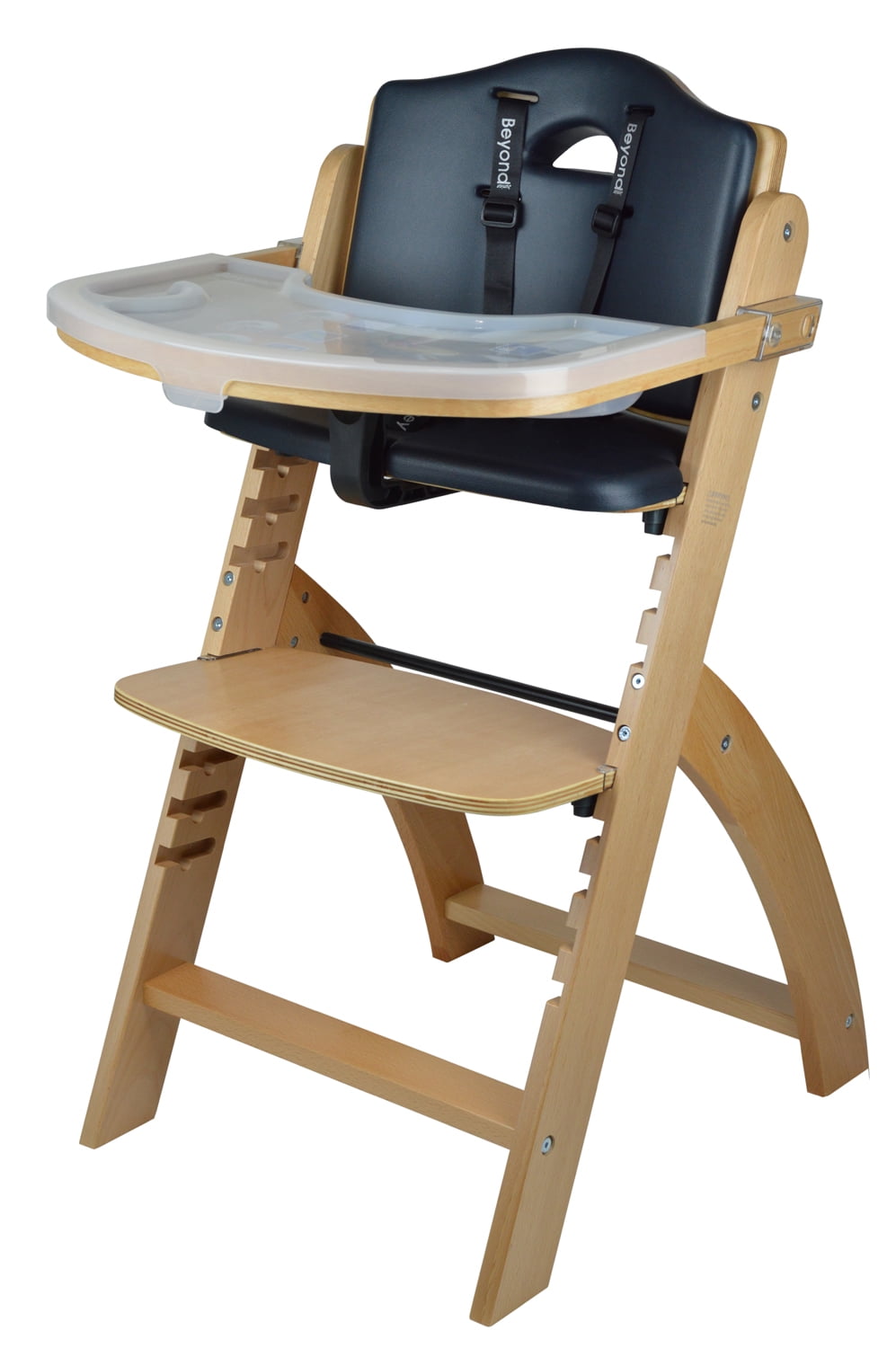Abiie Beyond Wooden High Chair with Tray. The Perfect Adjustable Baby