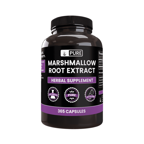 Pure Original Ingredients Marshmallow Root 365 Capsules No Magnesium Or Rice Fillers, Always Pure, Lab Verified