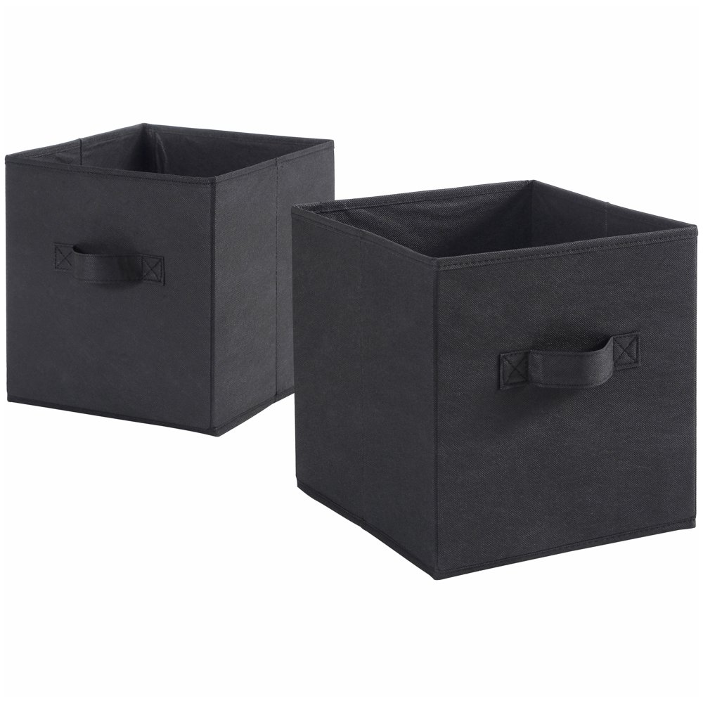 Mainstays Collapsible Fabric Cube Storage Bins (10.5" x 10.5"), Set of