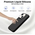 thumbnail image 2 of Liquid Silicone Case for iPhone 15 Plus (6.7 inch) Silicone Magnetic Phone Case- Compatible with Magsafe - Black, 2 of 5