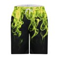 thumbnail image 5 of PNTUTB Summer Men's Fashion Flame Print Elastic Drawstring Relaxed Comfortable Beach Shorts with Pockets, 5 of 6