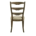 thumbnail image 6 of Set of 4 Fabric & Weathered Finish Side Chair, Modern Farmhouse Kitchen Dining Room Chair, Solid Wood Fabric Upholstered Seat Wood Ladder Back Chairs (Brown), 6 of 11