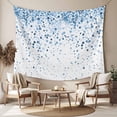 thumbnail image 2 of Blue Polka Dot Large Tapestry for Bedroom Wall Hanging Tapestry, Abstract Modern Art Dots Watercolor Ceiling Backdrop Tapestries Poster Blanket Wall Decor for Teens Room Living Room Dorm 86" x 104", 2 of 8