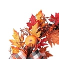 thumbnail image 2 of Haute Decor 24 Inch Fall Pumpkin Artificial Wreath w/ 30 Warm White Lights, 2 of 5
