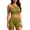 Green, variant on Miqool Women's 2-Piece Workout Set One Shoulder Sports Bra and High Waist Biker Shorts Seamless Ribbed Activewear Yoga Gym Outfits