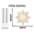 thumbnail image 2 of Unfinished Wood Folk Sun Silhouette Shape - Craft - up to 46" 20" / 3/4", 2 of 5