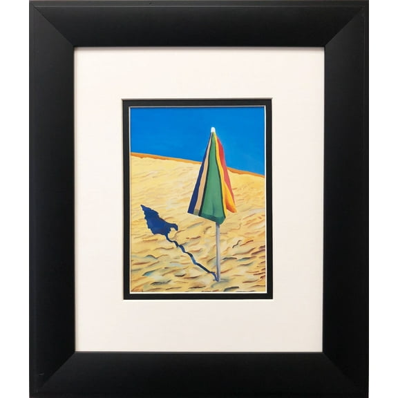 David Hockney " Beach Umbrella" NEWLY CUSTOM FRAMED Book Folio Derived from a David Hockney Book