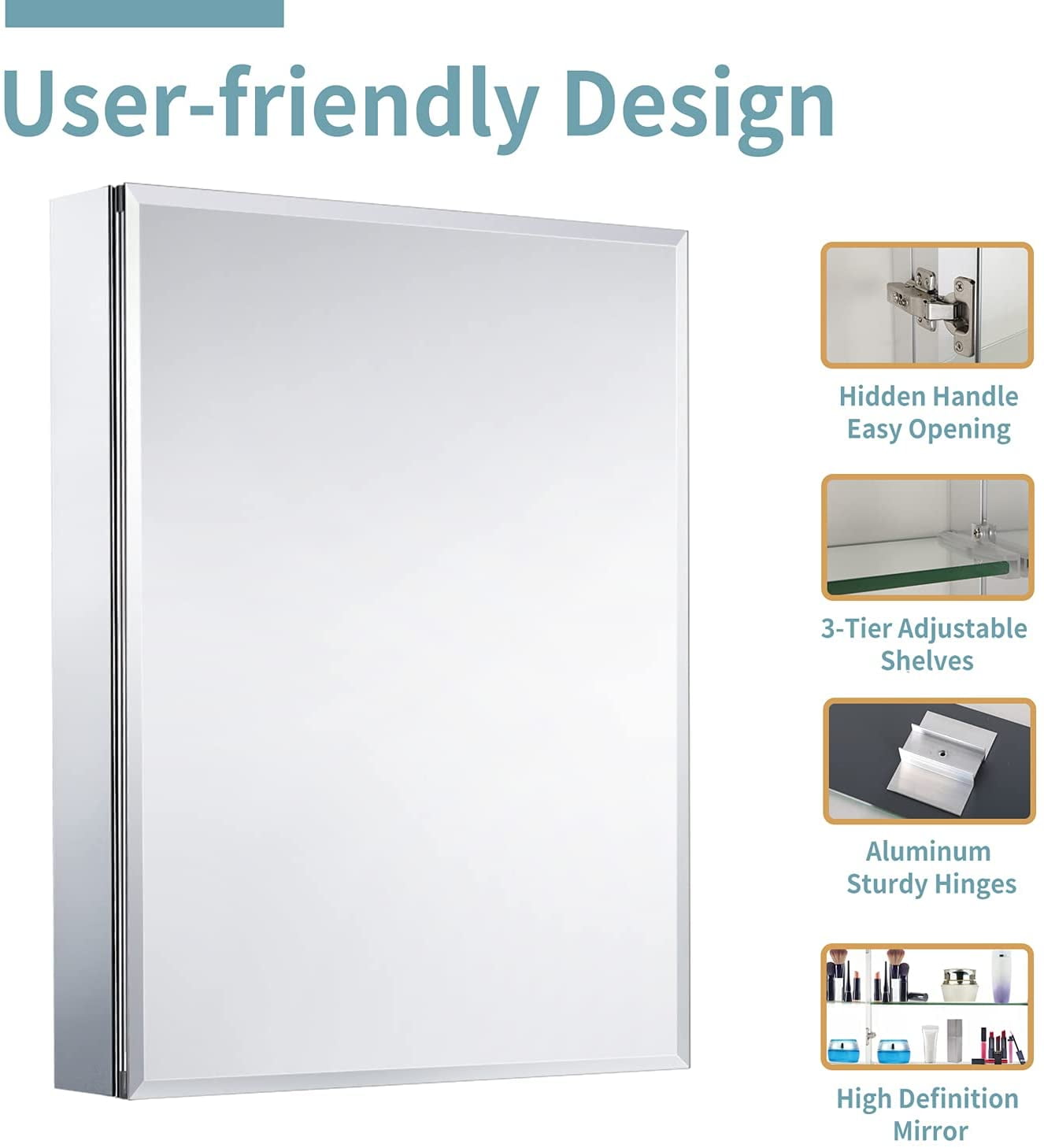 Private Jungle 30 Inch x 26 Inch Medicine Cabinet with Mirror, Aluminum Mirror Cabinet with Single Door, Bathroom Medicine Cabinet, Surface Mount or Recess Installation(Silver) Private Jungle 30 Inch x 26 Inch Medicine Cabinet with Mirror, Aluminum Mirror Cabinet with Single Door, Bathroom Medicine Cabinet, Surface Mount or Recess Installation(Silver)