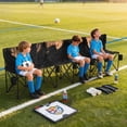 thumbnail image 2 of Outsunny 6 Seat Folding Camping Chair w/ Cup Holder for Camping, Black, 2 of 10