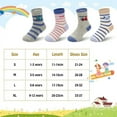 thumbnail image 7 of 10 Pairs Kids Boys Fun Novelty Socks Toddler None Slip Cotton Crew Dress Socks Cartoon Dinosaur Car Shark Stripes, 7 of 7