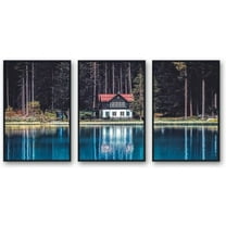 IDEA4WALL Framed Canvas Wall Art for Living Room, Bedroom Beautiful Nature Norway Landscape Canvas Prints for Modern Home Decoration Ready to Hang - 16"x24"x3 Panels