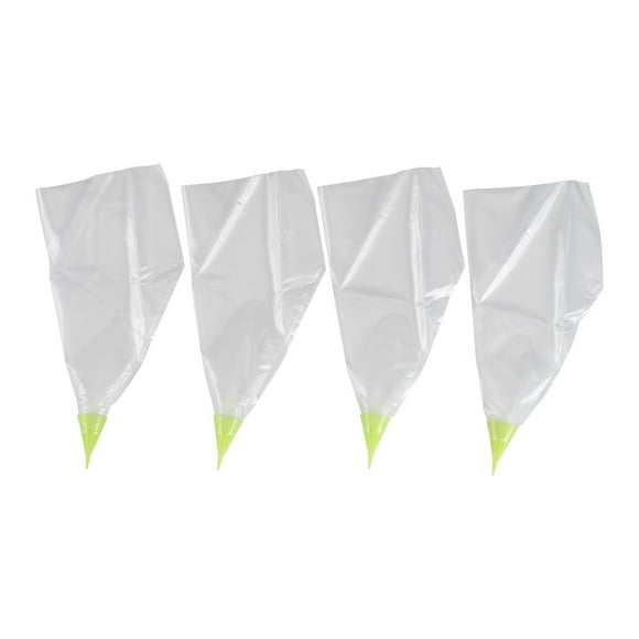 Poches à pâtisserie jetables de 12 po GoodCook Les Essentiels avec quatre embouts Oodle pour la décoration des gâteaux, avec douilles en étoile préfixés. POCHES À PÂT AVEC EMBOUTS OODLE GC, ÉTOILE (4 UN)