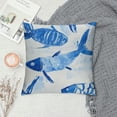 thumbnail image 2 of Qinduosi Pillow Cover, Varieties of SquareDecorative Throw Pillow Covers Cushion for Sofa Bedroom Car, Blue White, 2 of 5