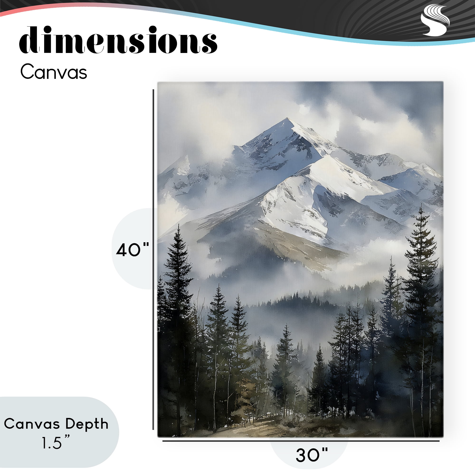 Stupell Industries Snow & Mist Alpines Canvas Wall Art, design by Franklyn Gregory