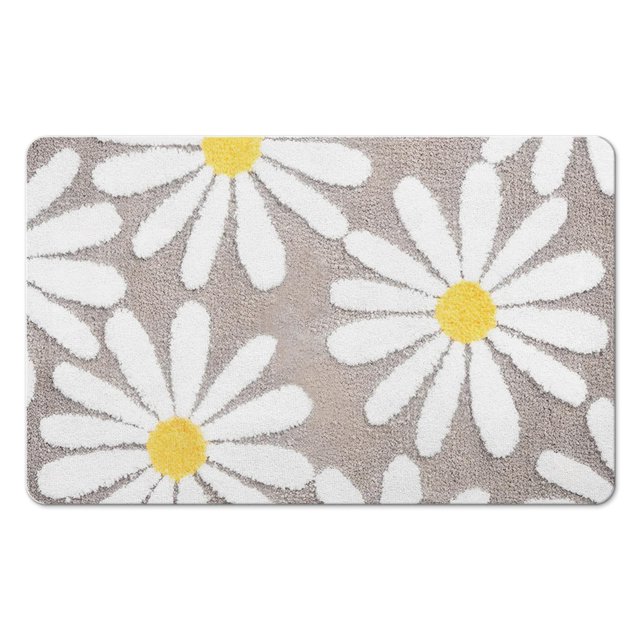 Elevate Your Bathroom Decor Soft and Non-Slip 20x32 inch Flower Bath Rugs