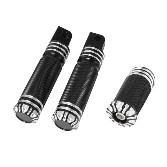 Wzmzjy 2Pcs Foot Pegs CNC Shifter, Easy to Install ,Aluminum Alloy, Nonslip ,Universal black