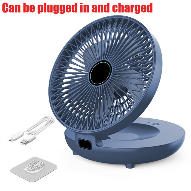 Mini ventilador plegable pequeño para escritorio, ventilador eléctrico recargable, Usb, 3 velocidades, silencioso para el hogar, Camping, Verano Fivean unisex