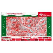 Spangler Natural Peppermint Flavor Mini Candy Canes, 40 count, 6 oz
