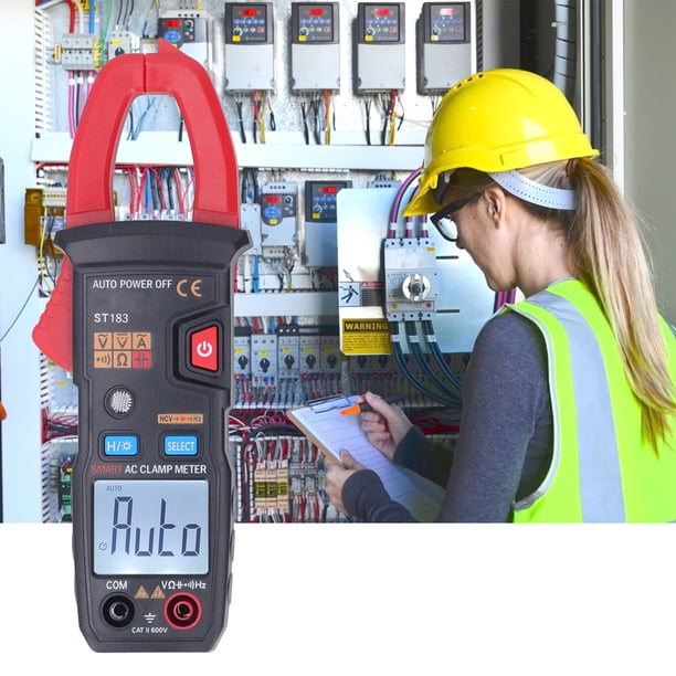 Multímetro De Abrazadera, NCV Amplio Rango De Prueba Pinza Amperimétrica Digital De Alta Seguridad Operación Fácil Alta Precisión Para Voltaje