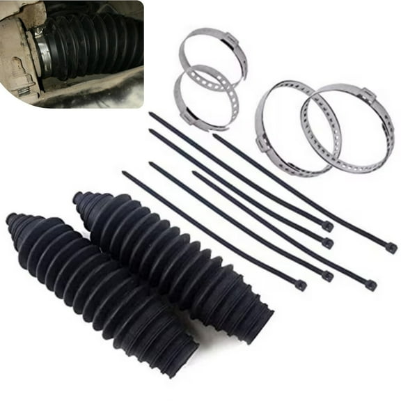 Universal Silicone Rack and Pinion Steering Boot Pinion Boot Gaiter Kit Black