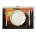 thumbnail image 3 of SHERONV Kids Train Table Place Mats  Steam Engine Placemat Kitchen Dining Table  Boys Girls Teens Rail Vehicles Sunset Glow Washable Decoration Table Mats Placemat Orange Table Mats 18x12in, 3 of 8