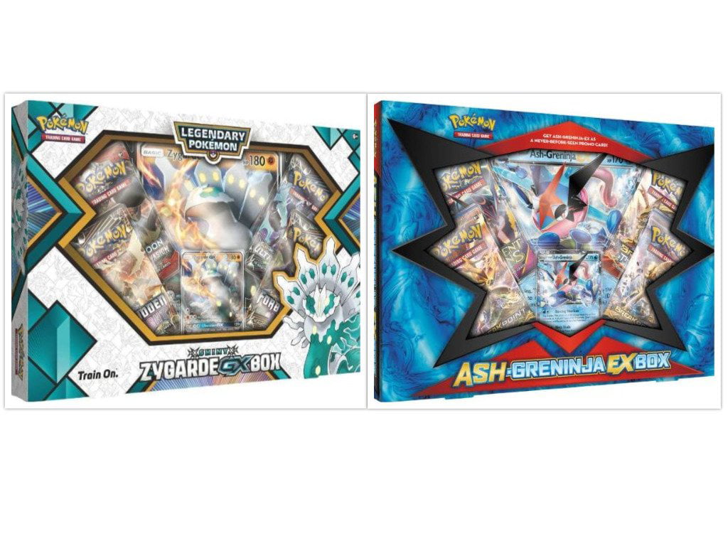 Pokemon Shiny Zygarde Gx Box And Ash Greninja Ex Box Trading Card