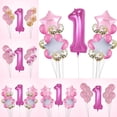 thumbnail image 3 of Billuyoard 11 Uds. Globos de confeti de látex de ágata para niño y niña, decoración para fiesta de 1er cumpleaños, globos de aluminio Kits de decoración para fiestas Ágata azul, 3 of 6