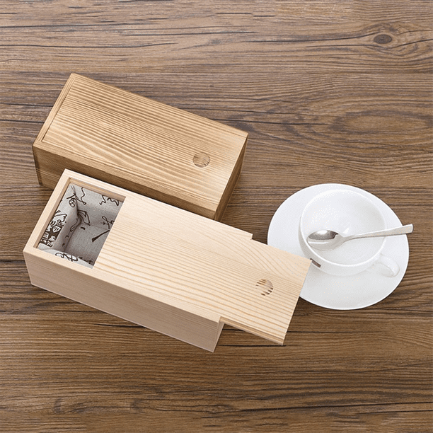 Boîte souvenir en bois rouge : boîte de collection à 8 compartiments - France